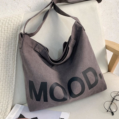 Logo personalizzato Semplicità Borsa da bagno femminile di grande capacità con cerniera in tela di tessuto