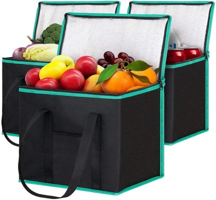 Logo personalizzato Isolato Tote Food Delivery Bag Logo personalizzato Modello a colori solidi Tipo