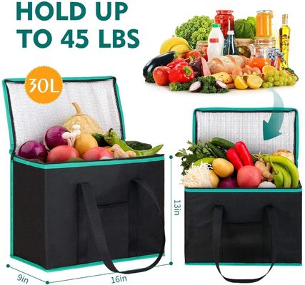 Logo personalizzato Isolato Tote Food Delivery Bag Logo personalizzato Modello a colori solidi Tipo