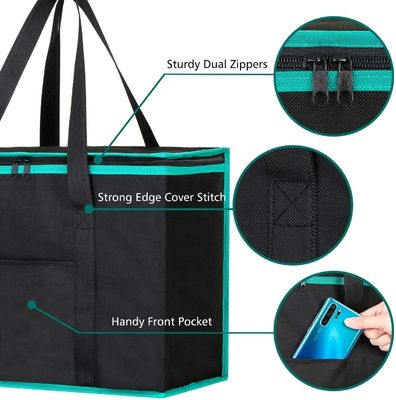 Logo personalizzato Isolato Tote Food Delivery Bag Logo personalizzato Modello a colori solidi Tipo