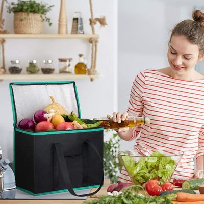 Logo personalizzato Isolato Tote Food Delivery Bag Logo personalizzato Modello a colori solidi Tipo