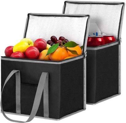 Logo personalizzato Isolato Tote Food Delivery Bag Logo personalizzato Modello a colori solidi Tipo