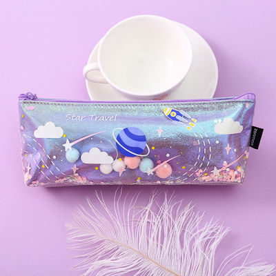 Stile alla moda Canvas di cotone Zipper Borsa da viaggio trucco borsa cosmetica con modello solido