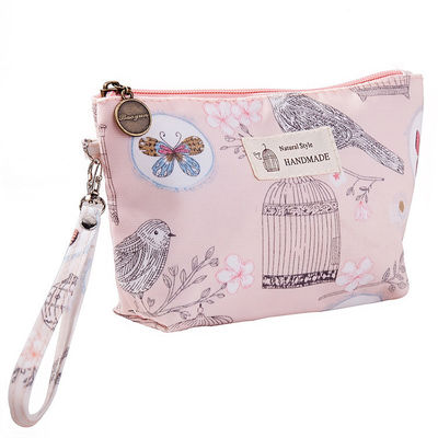 Borsa cosmetica per il trucco Logo personalizzato Canvas semplice Toiletry Borsa di cotone Borse cosmetiche