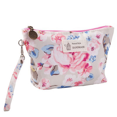Borsa cosmetica per il trucco Logo personalizzato Canvas semplice Toiletry Borsa di cotone Borse cosmetiche