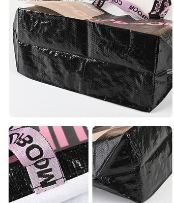 Stile maneggevole Durable Pe Pp sacchetto da shopping tessuto con logo e laminazione personalizzati