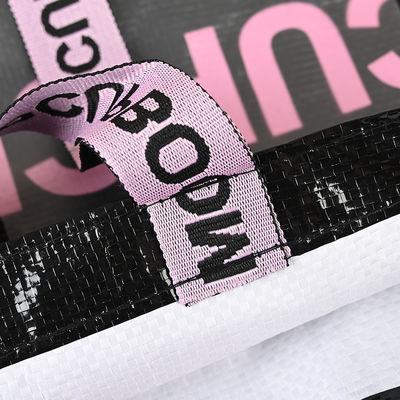 Stile maneggevole Durable Pe Pp sacchetto da shopping tessuto con logo e laminazione personalizzati