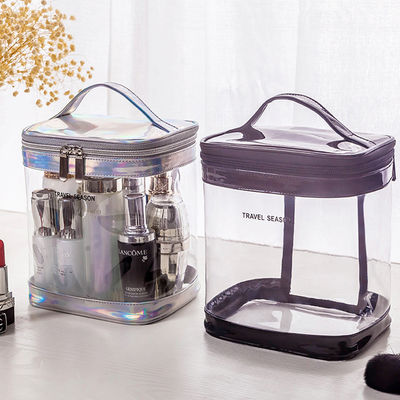 Borsa conveniente per cosmetici impermeabile trasparente trasparente borsa per il trucco da viaggio