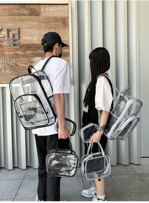 Lo zaino trasparente PVC impermeabile Unisex Borse scolastiche Set 3PCS