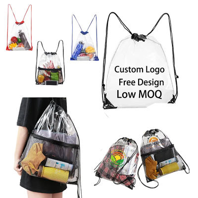 Chiusura a stringa Logo personalizzato 210D Polyester String Drawing Backpack Bag per viaggiare