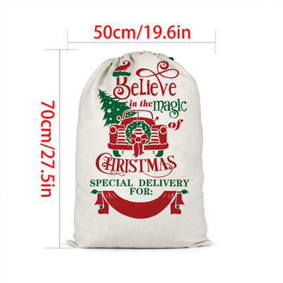 Colore personalizzato e logo personalizzato accettato Borse di tela portatili per Natale riutilizzabili