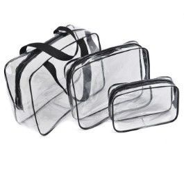 Tasse organizzatrici per trucco cosmetici Tote Toilet per viaggi Borsa con sacchetti trasparenti