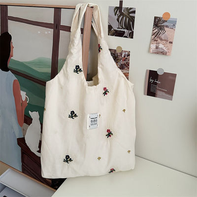 Borsa da spalla per studenti universitari Borsa Tote di grande capacità con grazioso disegno di stampa floreale