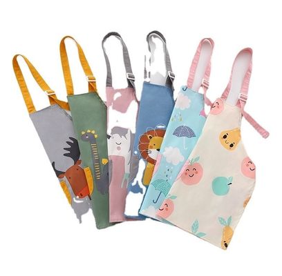 Uniforme a sfera Cute impermeabile in PU Bambini in allattamento Bambini Bambini che dipingono il grembiule con maniche