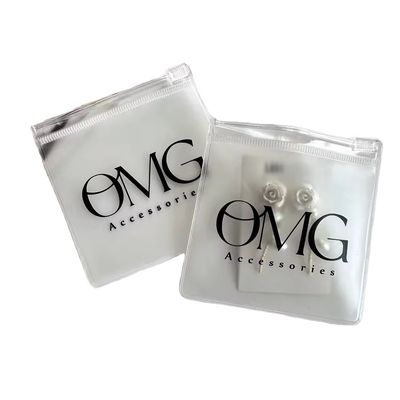 Portafogli per gioielli in plastica con logo personalizzato trasparente per imballaggi di gioielli personalizzati