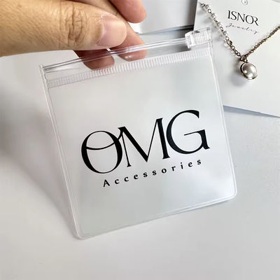Portafogli per gioielli in plastica con logo personalizzato trasparente per imballaggi di gioielli personalizzati