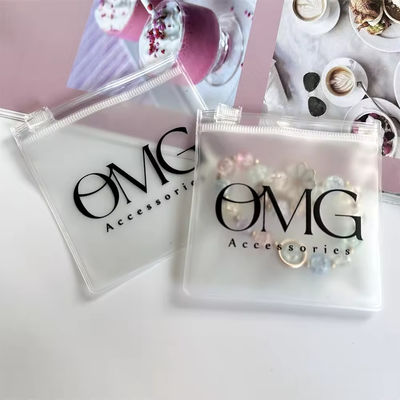 Portafogli per gioielli in plastica con logo personalizzato trasparente per imballaggi di gioielli personalizzati