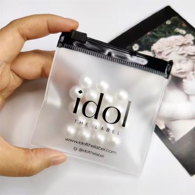 Portafogli per gioielli in plastica con logo personalizzato trasparente per imballaggi di gioielli personalizzati