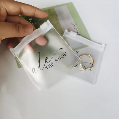Portafogli per gioielli in plastica con logo personalizzato trasparente per imballaggi di gioielli personalizzati