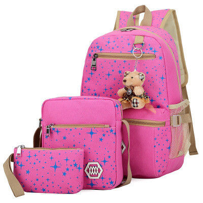 Zaino scolastico per bambini Zaino set di 3 per viaggi di svago con design resistente all'acqua