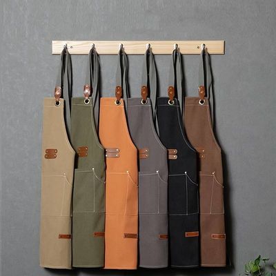 OEM/ODM Acceptabile grembiule di tela coperta di cera per il giardinaggio di ristoranti e caffetterie
