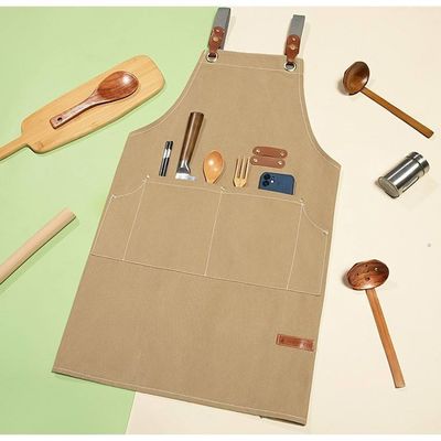 OEM/ODM Acceptabile grembiule di tela coperta di cera per il giardinaggio di ristoranti e caffetterie