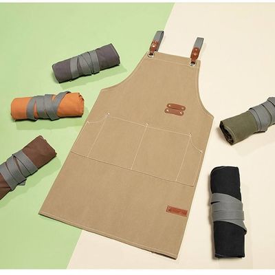 OEM/ODM Acceptabile grembiule di tela coperta di cera per il giardinaggio di ristoranti e caffetterie