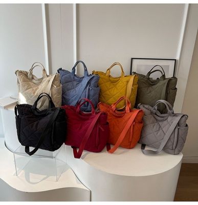 Leggero Nylon Custom Logo Donna Borsa gonfia Borsa Quilted Borsa Tote Borsa Single Shoulder