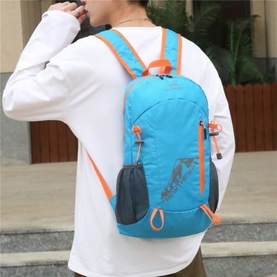Logo personalizzato Sacchetti da ginnastica per sport in nylon pieghevole leggero impermeabile zaino uscente