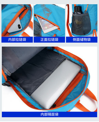 Logo personalizzato Sacchetti da ginnastica per sport in nylon pieghevole leggero impermeabile zaino uscente