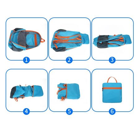 Logo personalizzato Sacchetti da ginnastica per sport in nylon pieghevole leggero impermeabile zaino uscente
