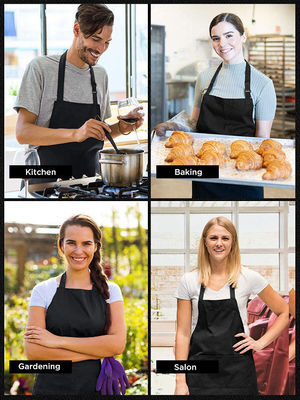 Tipo di tessuto uniforme Logo personalizzato impermeabile Chef Cucina grembiule per caffè Ristoranti Cucina