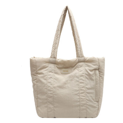 Borsa a mano gonfia di grande capacità più recente stile alla moda borsa a pelo gonfiabile a coltello personalizzata