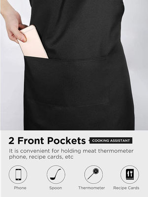 Tipo di tessuto uniforme Logo personalizzato impermeabile Chef Cucina grembiule per caffè Ristoranti Cucina