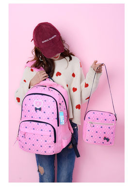 3pcs Set Studente Primaria Ragazze Zaino Scolastico Borsa con Disegno di Nylon