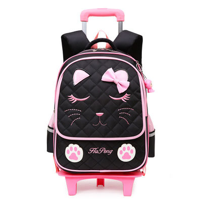 Logo personalizzato Moda Bambini Bambini Cartone animato Ruota carrello Borsa scolastica per la scuola materna