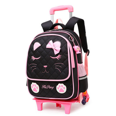 Logo personalizzato Moda Bambini Bambini Cartone animato Ruota carrello Borsa scolastica per la scuola materna