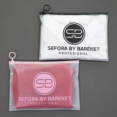 Borsa cosmetica in PVC trasparente con chiusura a cerniera