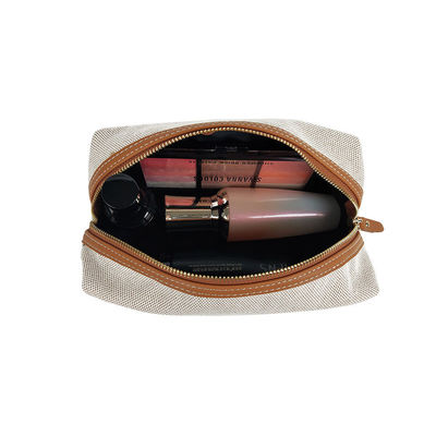 Mini borse cosmetiche Logo personalizzato Viaggi Borse di trucco pesanti di tela Borsa igienica per ragazze