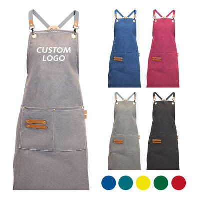 Logo personalizzato Pronetto di cotone a schiena crociata per cuoco in ordinazione all'ingrosso