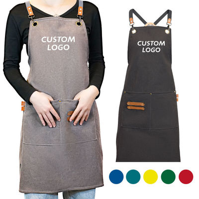 Logo personalizzato Pronetto di cotone a schiena crociata per cuoco in ordinazione all'ingrosso