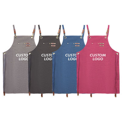Logo personalizzato Pronetto di cotone a schiena crociata per cuoco in ordinazione all'ingrosso