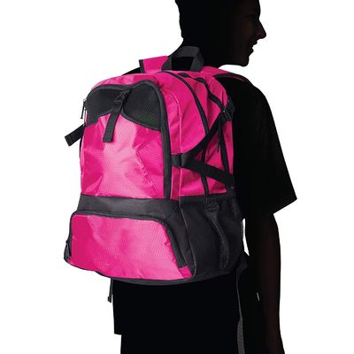 Zaino sportivo a colori brillanti di grande capacità con logo e modello di lettere personalizzati