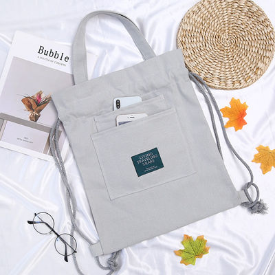 Borsa a mano per gli studenti, con logo personalizzato, zaino a tela con cintura e doppia...