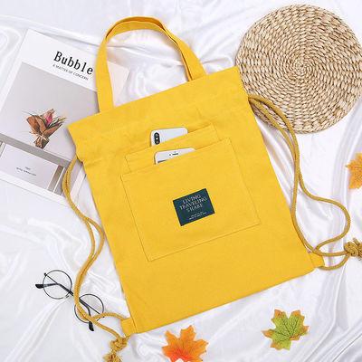 Borsa a mano per gli studenti, con logo personalizzato, zaino a tela con cintura e doppia...