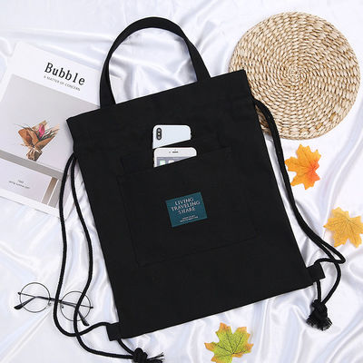 Borsa a mano per gli studenti, con logo personalizzato, zaino a tela con cintura e doppia...