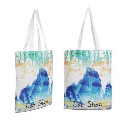 Logo personalizzato Acceptato sacchetto di tote tela di cotone riciclabile grande dimensione con tasca a cerniera