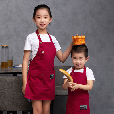 Logo personalizzato Bambini grembiule da cucina e cappello da cuoco Set per bambini Stampa digitale OEM / ODM accettato