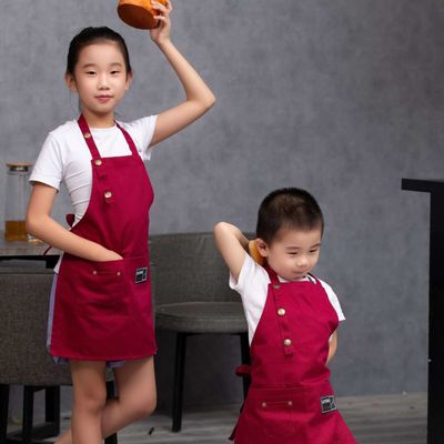 Logo personalizzato Bambini grembiule da cucina e cappello da cuoco Set per bambini Stampa digitale OEM / ODM accettato