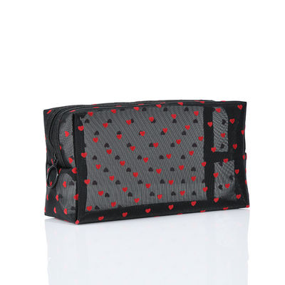 Love Mesh Cosmetic Bag Grande capacità e logo personalizzato per un accesso senza sforzo ai cosmetici